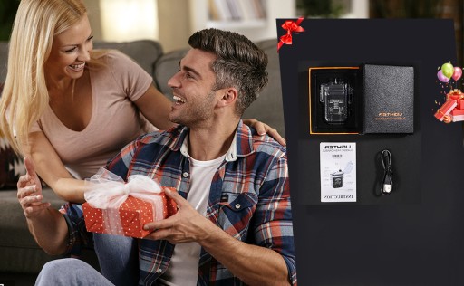 Ładowalny Zapalniczka Elektryczna USB Z Lampką LED Odporna na Wiatr