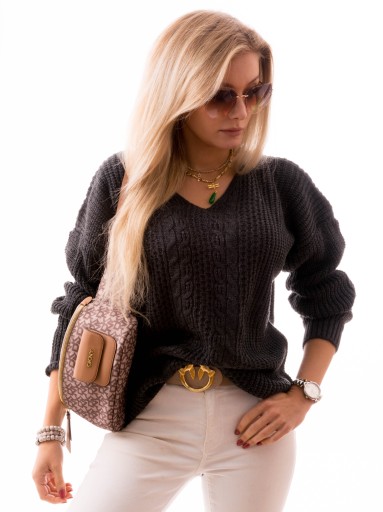 Теплый и модный ЖЕНСКИЙ СВИТЕР Oversize Косы
