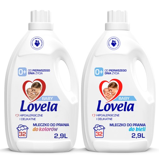LOVELA BABY Mleczko do prania dla dzieci i niemowląt HIPOALERGICZNE 2,9l x2