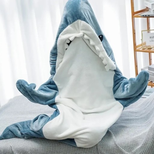 Одеяло SHARK Пижама SHARK Спальный мешок Костюм Синий НА РОСТ 160-168 СМ