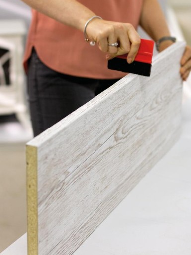 Декоративный шпон Pattern Wood Color Pine Aurelio White Фольга для мебели