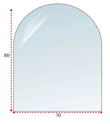 Szyba hartowana pod Piec kominek 80x70 cm