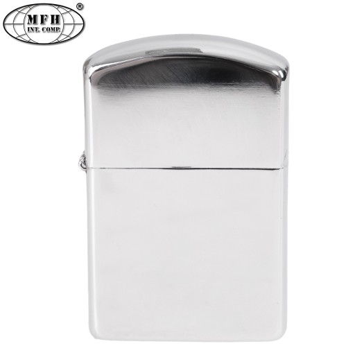 БЕНЗИНОВАЯ ЗАЖИГАЛКА типа ZIPPO СТАЛЬ ХРОМ MFH