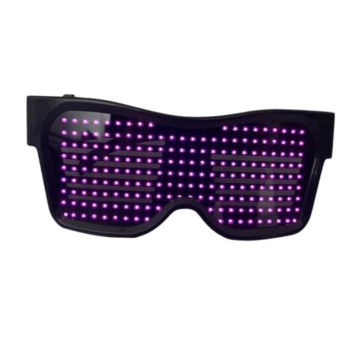 Светодиод Bluetooth для Raves Fun, мигающий дисплей, розовый