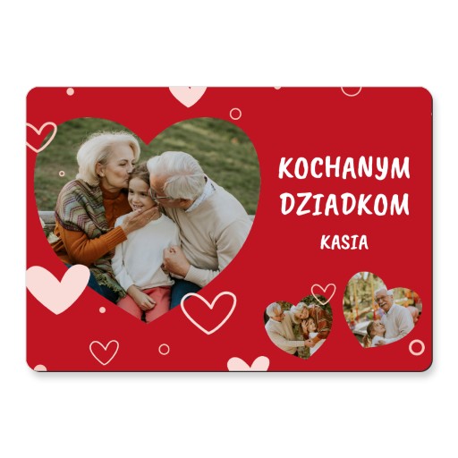 Foto magnes ze zdjęciem na lodówkę PREZENT NA ŚWIĘTA dla Dziadków 10x7cm