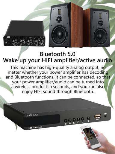 KGUSS U01 ES9038Q2M Bluetooth-декодер цифрового воспроизведения