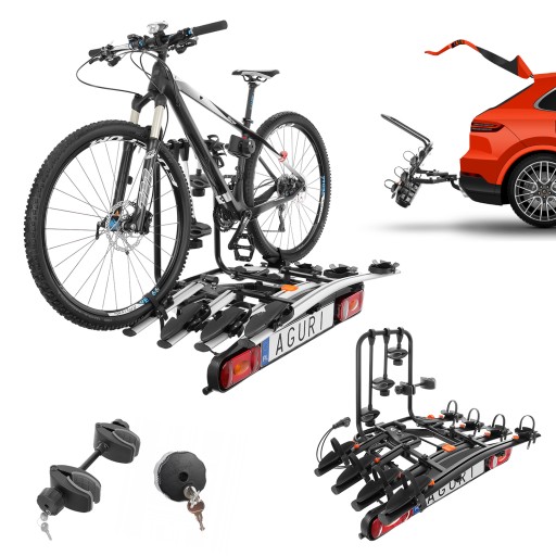 Platforma na 4 rowery na hak AGURI Active Bike BLACK