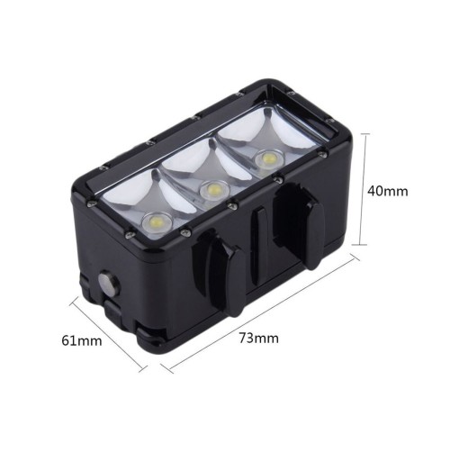 LAMPA LED GOPRO WODOSZCZELNA HERO 5 6 3 4 PODWODNA