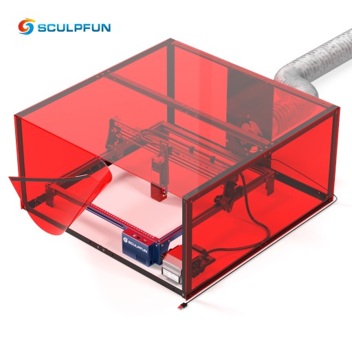 Лазерный гравер SCULPFUN S30 с доской + счетчиком + роликом