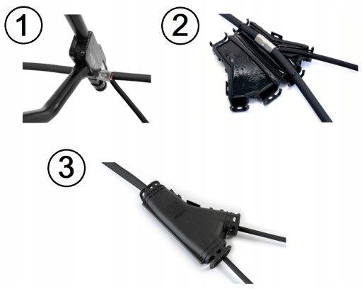Герметичная гелевая кабельная муфта 4x10 разъем IP68