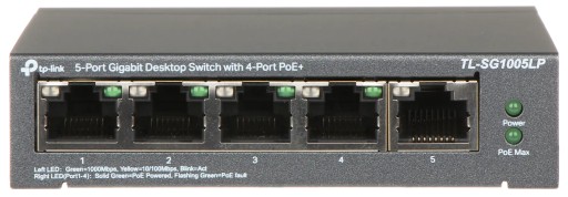 SWITCH POE TL-SG1005LP 5-PORTOWY TP-LINK