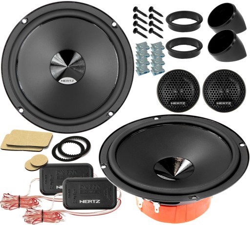 GŁOŚNIKI SAMOCHODOWE HERTZ DSK165.3 165MM DO FIAT GRANDE PUNTO + ADAPTERY