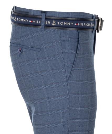 БРЮКИ ИЗ СИНЕЙ ТКАНИ В Клеточку W32 84см VIADI POLO