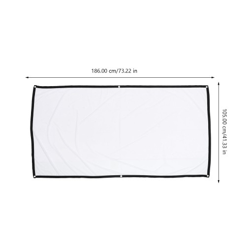 ПРОЕКЦИОННЫЙ ЭКРАН НАРУЖНЫЙ ВНУТРЕННИЙ КВАДРАТНЫЙ ЗАНАВЕС 186X105CM