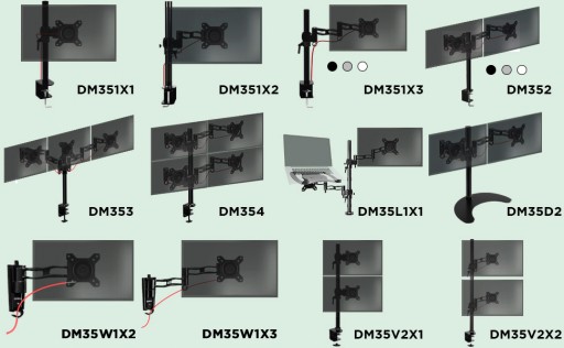 Duronic DM351X3 BK Настольное крепление для монитора 10