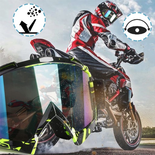 МОТОЦИКЛЬНЫЙ ШЛЕМ РЕТРО ОЧКИ MOTOR CROSS ATV MX UV400 ЛЫЖНЫЕ ОЧКИ