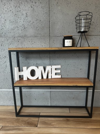 консоль, консоль, туалетный столик INDUSTRIAL LOFT 80X18X72 CRAFT ДУБ ЗОЛОТОЙ