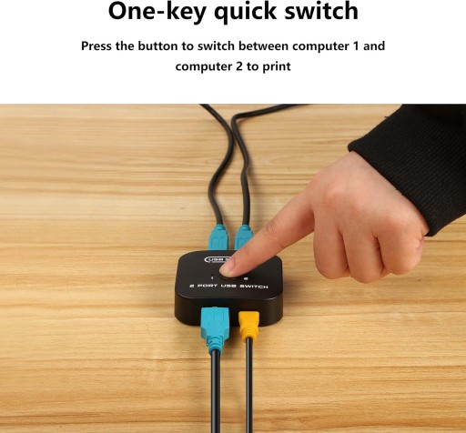 Переключатель USB-принтера, 2-портовый портативный сканер USB 2.0 Y684