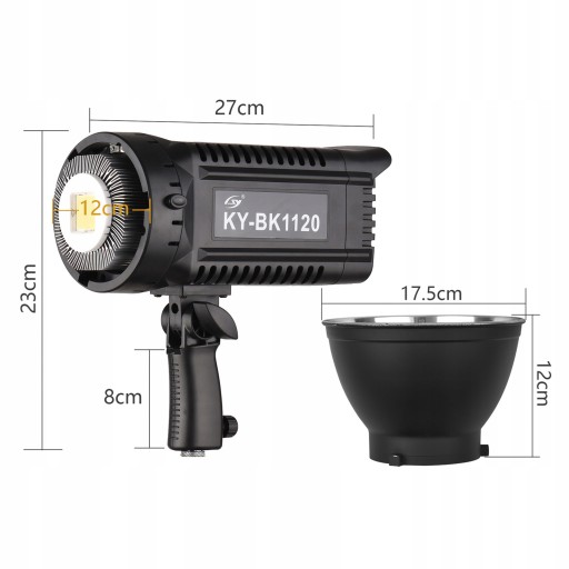 Lampa studyjna LED o mocy 150 W Regulacja
