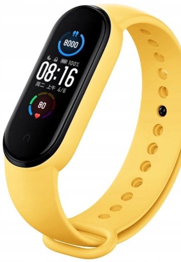 PASEK DO XIAOMI MI BAND 5 / XIAOMI MI BAND 6 OPASKA ZAMIENNA - ŻÓŁTY