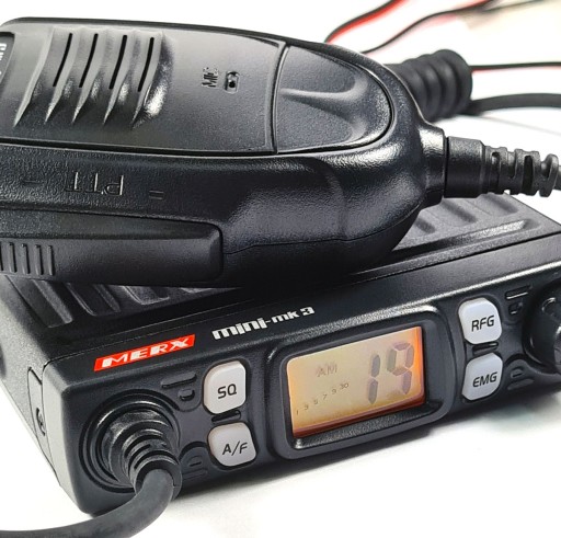 CB RADIO MERX Mini MK3 самая маленькая антенна AM/FM RF-Gain ASQ + PNI Extra 45