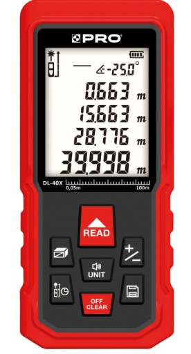ЛАЗЕРНЫЙ ДАЛЬНОМЕР DL-40X PRO-DL075 PRO