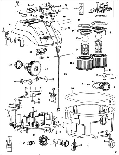 DEWALT 1004772-04 FILTR DO ODKURZACZA SZT DO DWV90