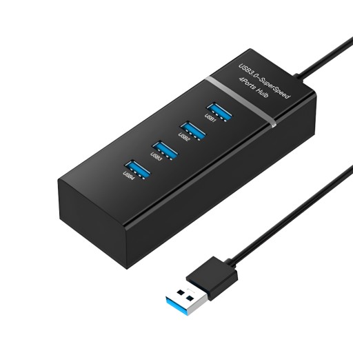 HUB USB 3.0, 4 порта, пассивный удлинитель, 4x USB, многопортовый разветвитель 30 см