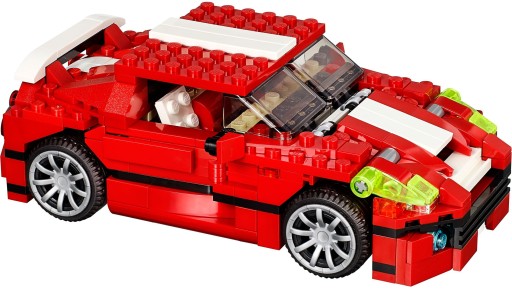 LEGO CREATOR 31024 Красные конструкции 3 в 1 Автомобиль-динозавр Самолет