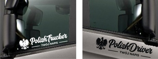 Наклейка на грузовик «ПОЛЬСКИЙ ВОДИТЕЛЬ ГРУЗОВИКА» Имя Орел Польша *ЦВЕТА *50см