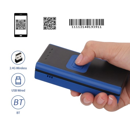 Ручной мини-сканер штрих-кода 1D 2D QR
