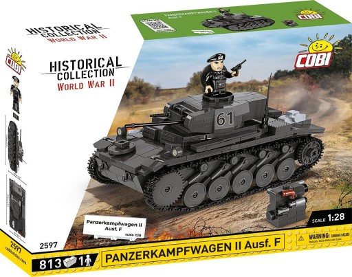COBI 2597 Блоки Panzerkampfwagen II Ausf. F немецкий лёгкий танк