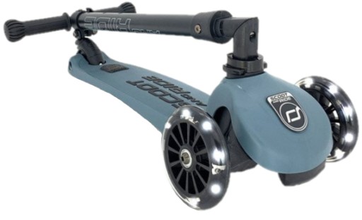 SCOOTANDRIDE Стальной самокат складной Highwaykick с 3 колесами и светодиодами 3L+