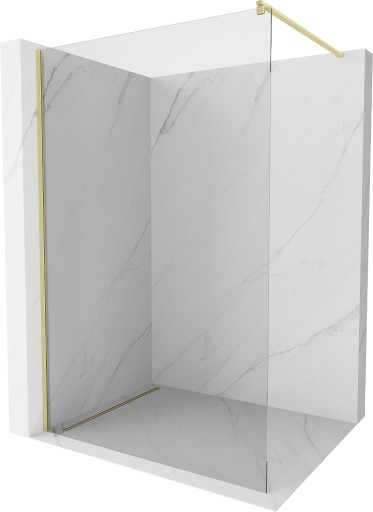 MEXEN KIOTO ŚCIANKA PRYSZNICOWA WALK-IN 130 x 200 CM ZŁOTA szkło 8 mm