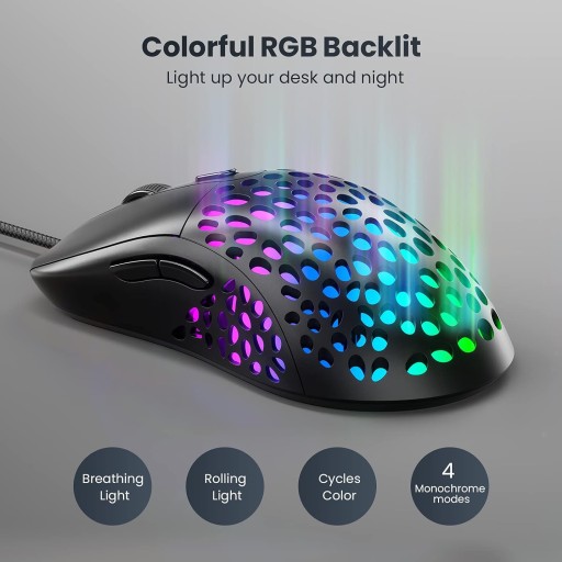 Blade Hawks Сверхлегкая проводная игровая мышь DPI до 6400 RGB