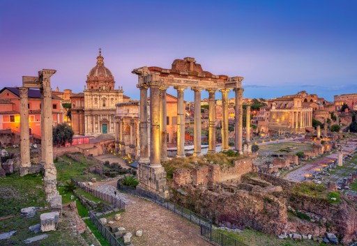 PUZZLE 1000 UKŁADANKA WIDOK KRAJOBRAZ FORUM ROMANUM RZYM WŁOCHY 9+ CASTOR