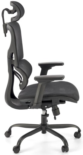 Fotel gamingowy ERGONOMICZNY GOTARD czarny siatkowy multiblock Halmar