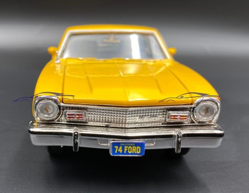 Ford Maverick 1974 желтый 1:24 Motormax 79042