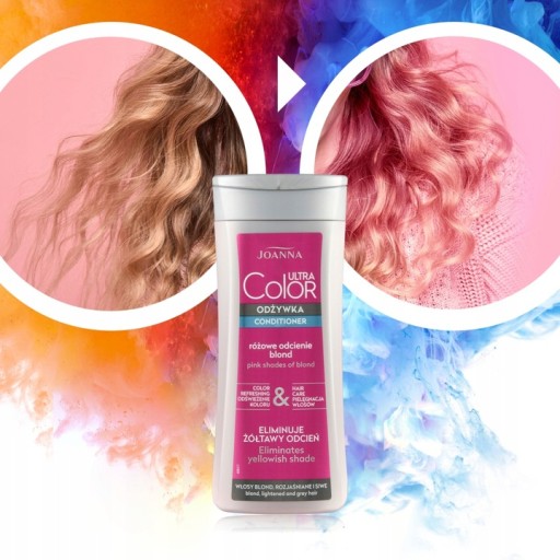 Joanna Ultra Color Шампунь + Кондиционер Розовый Блонд