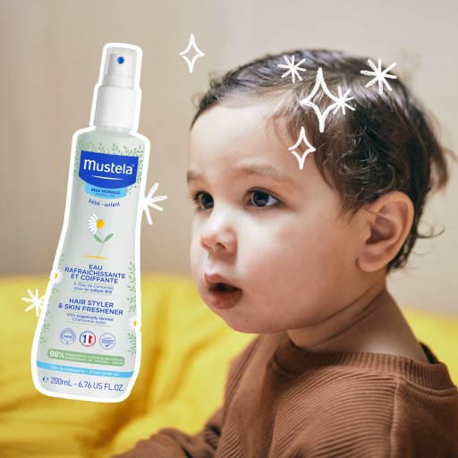 MUSTELA Zestaw Odświeżający spray do włosów 2x200 ml + Kosmetyczka GRATIS