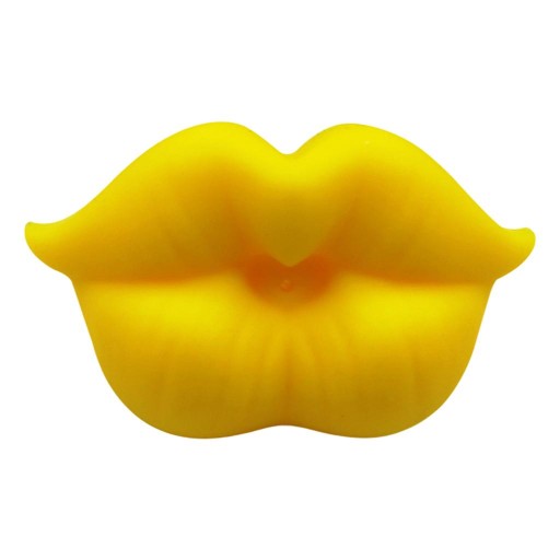 Nowość Silikonowy smoczek w kształcie ust Baby Yellow