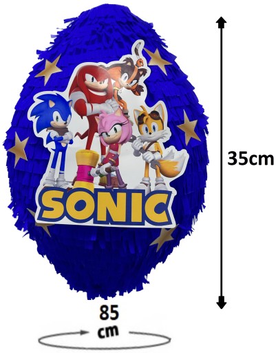 ПИНАТА SONIC НА ДЕНЬ РОЖДЕНИЯ БЫСТРЫЙ, КАК МОЛНИЯ ЕЖ ПОДАРОК, БОЛЬШОЙ 85см
