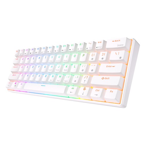 RK61 МЕХАНИЧЕСКАЯ КЛАВИАТУРА, 60 % красная RGB, ГОРЯЧАЯ ЗАМЕНА, трехрежимная, 2,4G, беспроводная связь, Вт