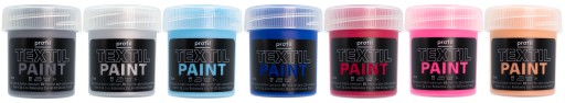 Duży zestaw 12 farb do malowania ciemnych tkanin jeans bawełna len 12x25ml