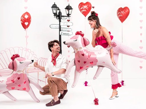 Balon foliowy czerwone Serce Love you 35 cm 1szt