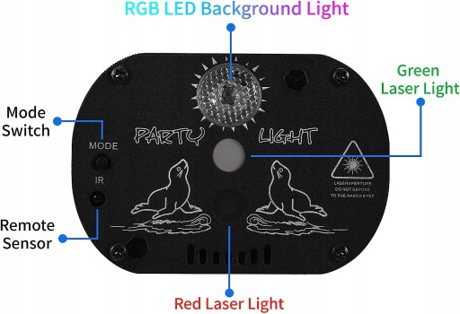 ДИСКО-ЛАМПА RGB ПРОЕКТОР LASER PILOT 240 моделей