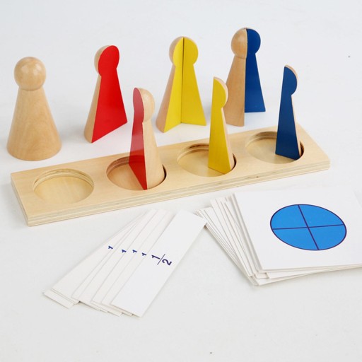 matematyka ułamkowa Montessori Materiały uczą się ułamka