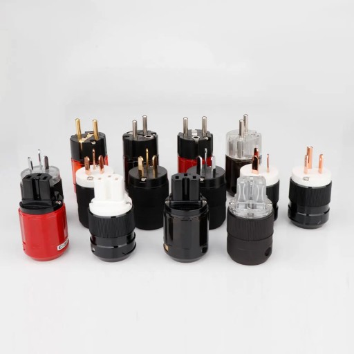 Пара родиевых Hi-Fi Audio Hi-end Schuko Разъем питания переменного тока Кабель питания Вилка