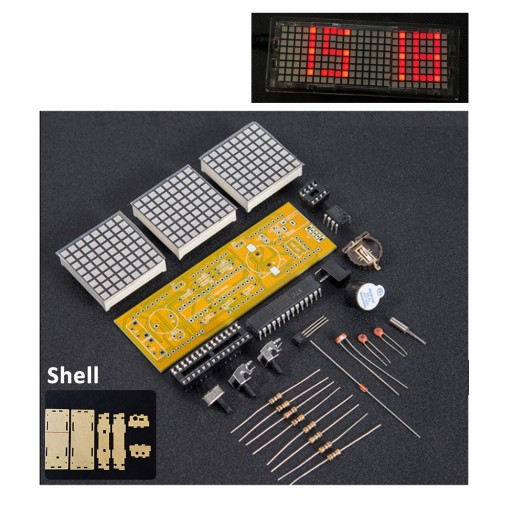 Матричные часы MATRIX 8x24, будильник, температура, набор для самостоятельного изготовления