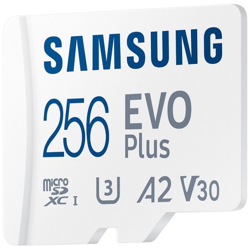 Карта памяти Micro SD Samsung EVO Plus microSDXC 256 ГБ C10 A2 V30 UHS-I U3
